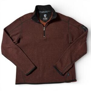Kuhl Chianti Fleece 1/4 Zip Wool Blend Sweater Mens Size S Quarter Zip Pullover